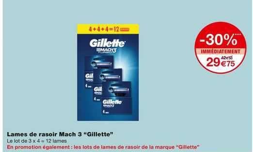 lames de rasoir mach 3 "gillette"