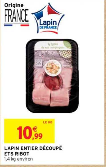 lapin entier découpé ets ribot