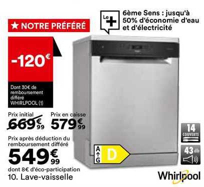 lave-vaisselle whirlpool