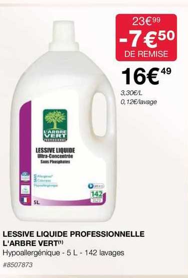 lessive liquide professionnelle l'arbre vert