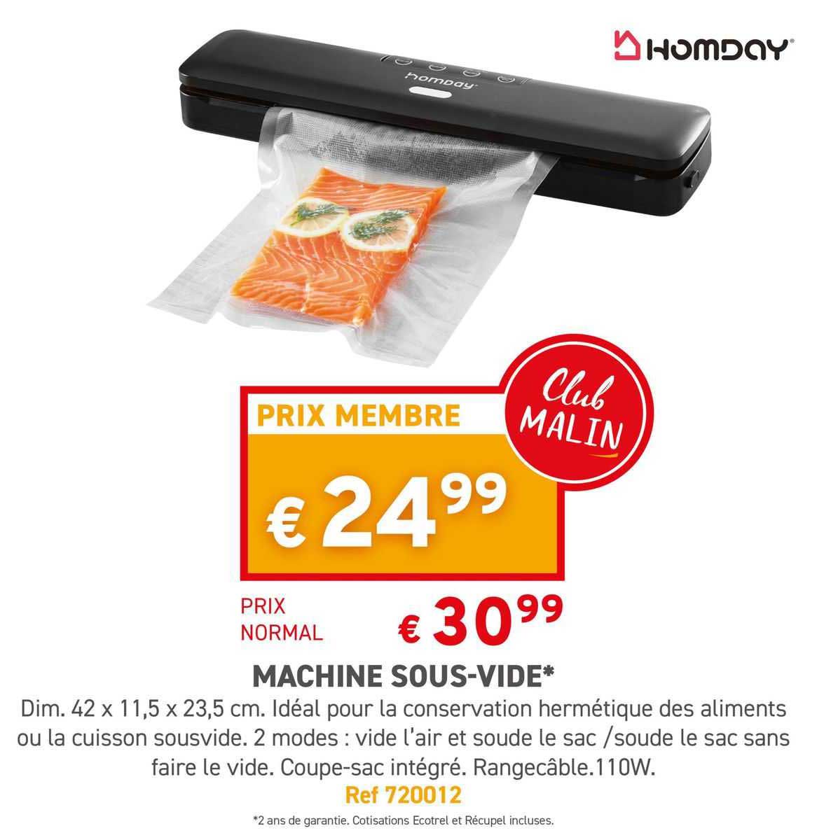 machine sous-vide homday