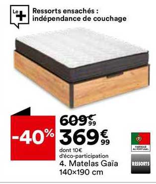 Matelas Gaïa 140 X 190 Cm