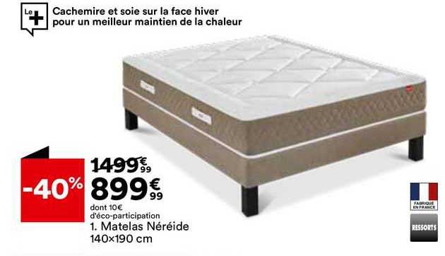 Matelas Néréide 140 X 190 Cm