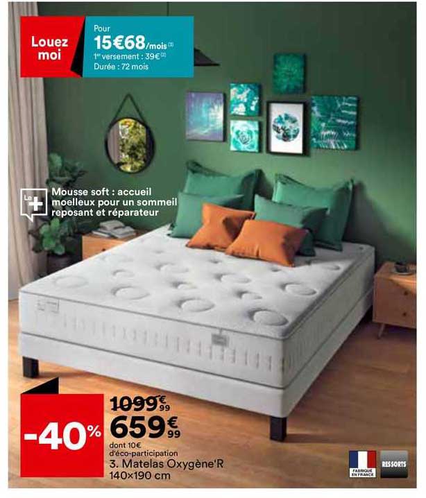 Matelas  Oxygène'r 1401 X 190 Cm