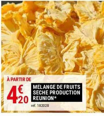mélange de fruits sèche production réunion