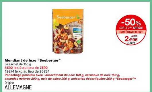 mendiant de luxe "seeberger"