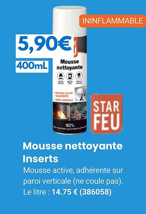 mousse nettoyante inserts