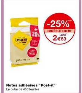 notes adhésives "post-it"