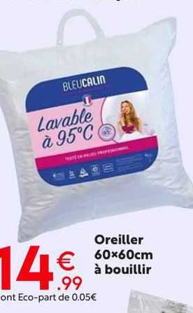 oreiller 60x60cm à bouillir