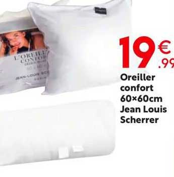 Oreiller Confort 60x60cm Jean Louis Scherrer