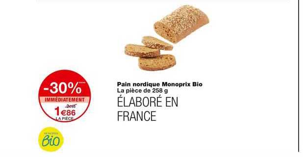 pain nordique monoprix bio
