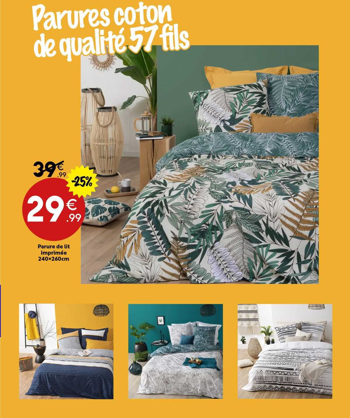 parures de lit imprimée