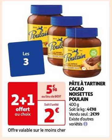 Pâte à Tartiner Cacao Noisettes Poulain