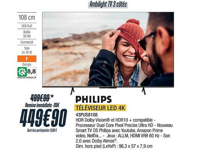 Philips Téléviseur Led 4k