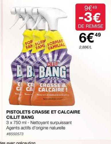 pistolets crasse et calcaire cillit bang