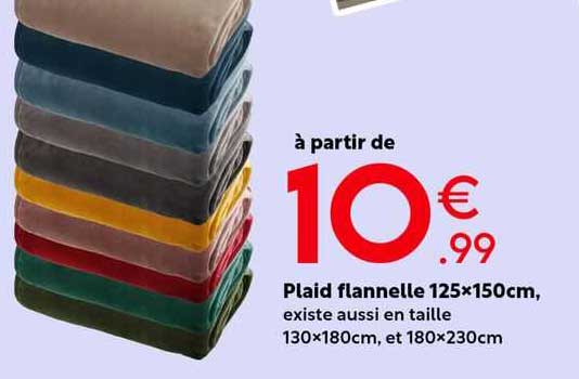 plaid flannelle 125x150 cm