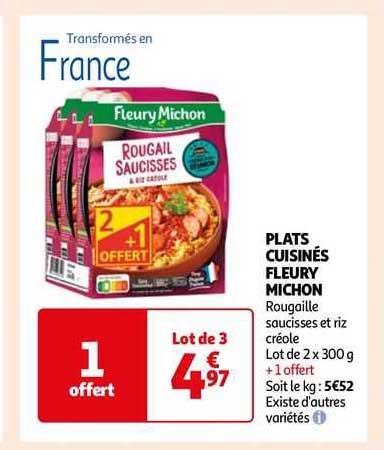 plats cuisinés fleury michon