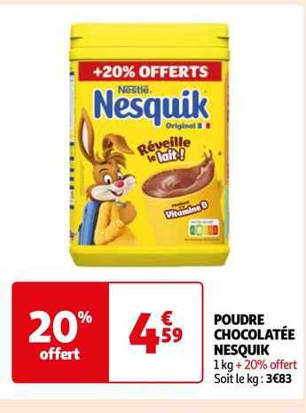 poudre chocolatée nesquik