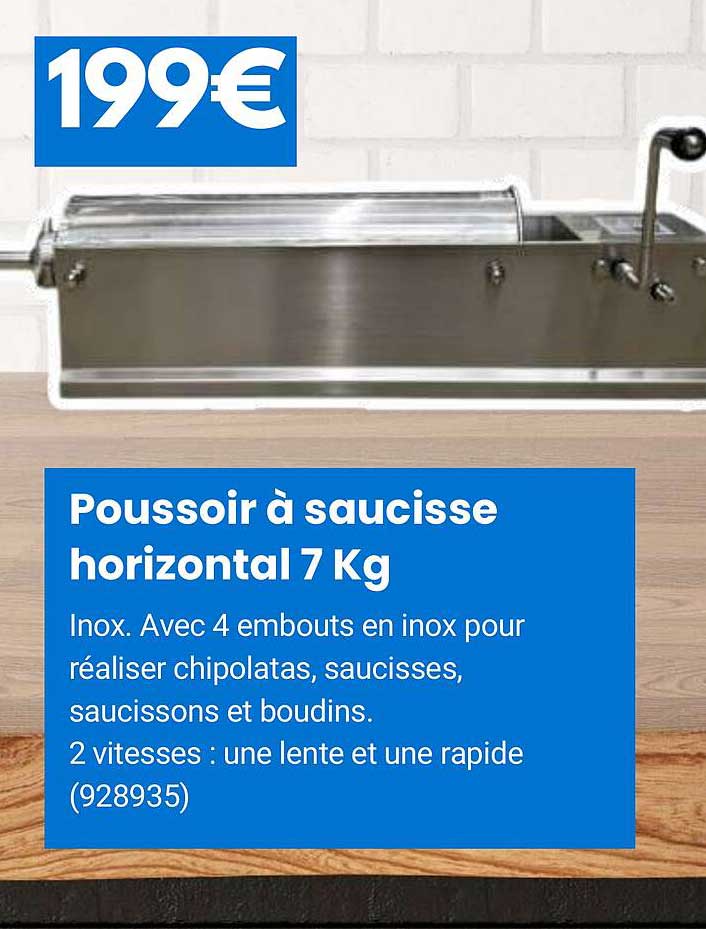 poussoir à saucesse horizontal 7 kg
