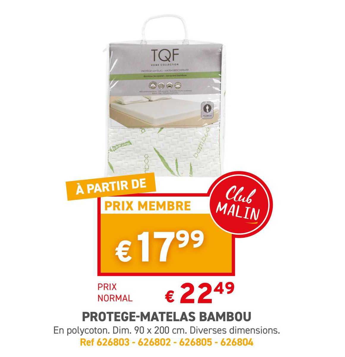 protège-matelas bambou