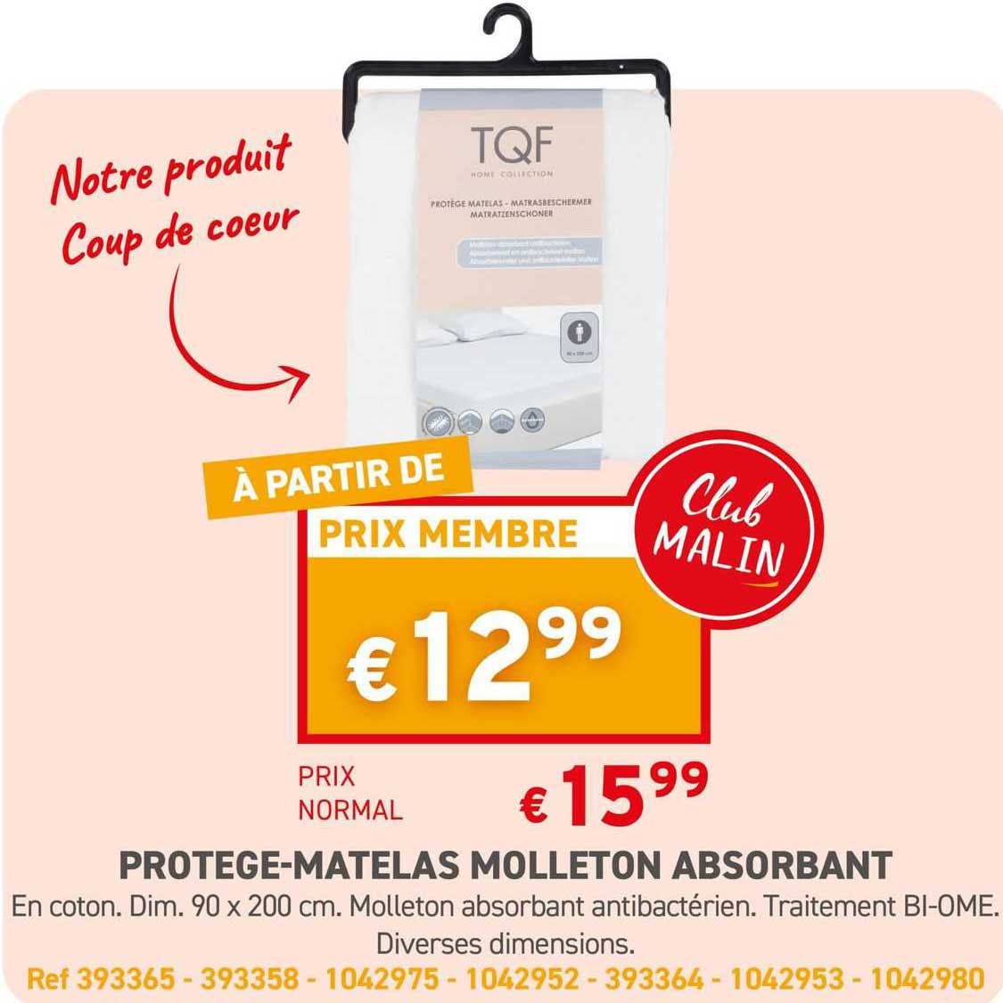 Protège-matelas Molleton Absorbant
