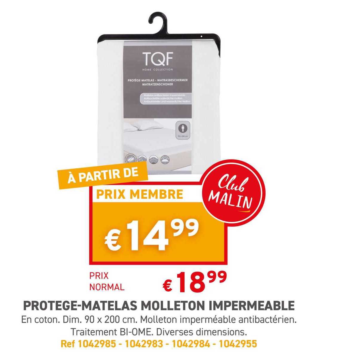 protege-matelas molleton impermeable