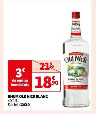 rhum old nick blanc