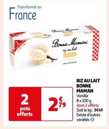 riz au lait bonne maman