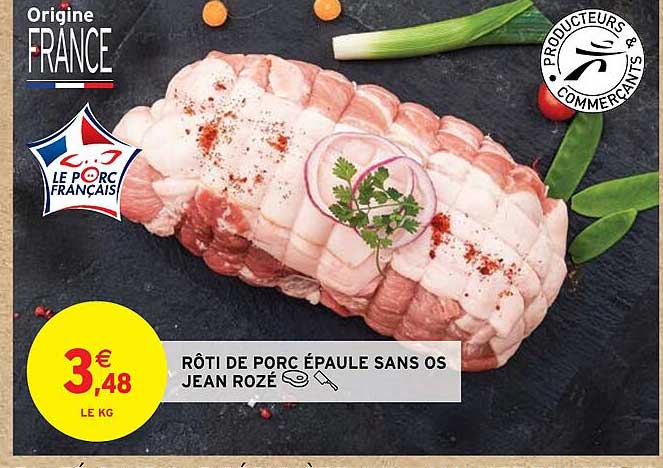 rôti de porc épaule sans os jean rozé