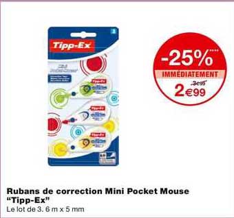 Rubans De Correction Mini Pocket Mouse "tipp-ex"