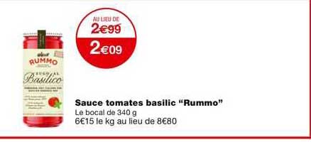 Sauce Tomates Basilic "rummo"