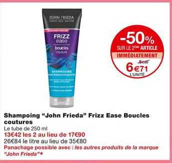 shampoing "john frieda" frizz ease boucles coutures