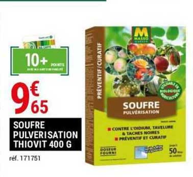 soufre pulverisation thiovit 400 g