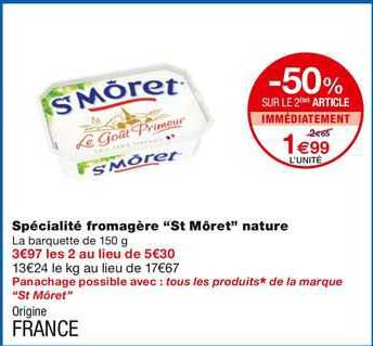 spécialité fromagère st môret nature