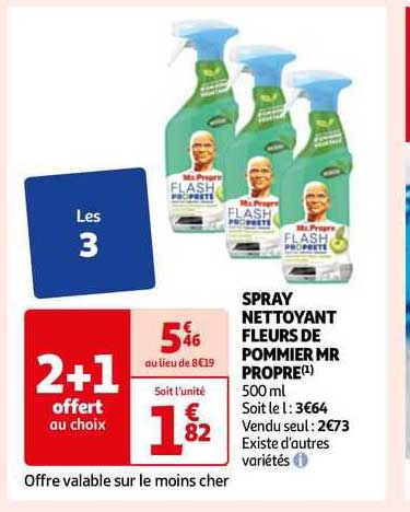 spray nettoyant fleurs de pommier mr propre