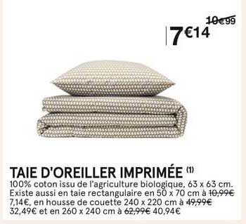 taie d'oreiller imprimée
