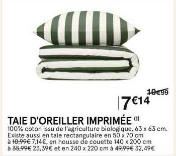 taie d'oreiller imprimée