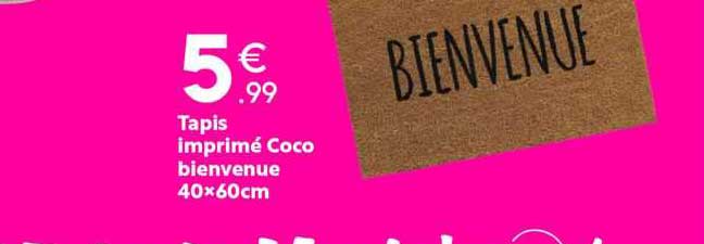 tapis imprimé coco bienvenue