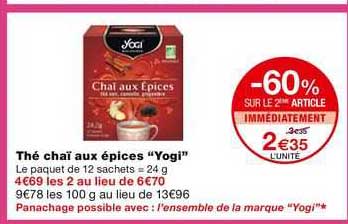 thé chaï aux épices yogi