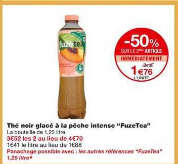 Thé Noir Glacé à La Pêche Intense "fuzetea"