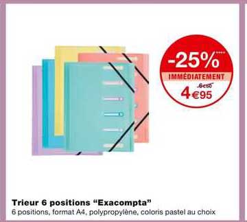 Trieur 6 Positions "exacompta"