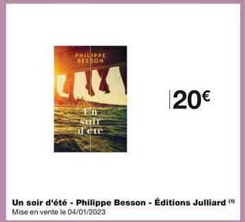 u nsoir d'été - philippe besson - éditions julliard