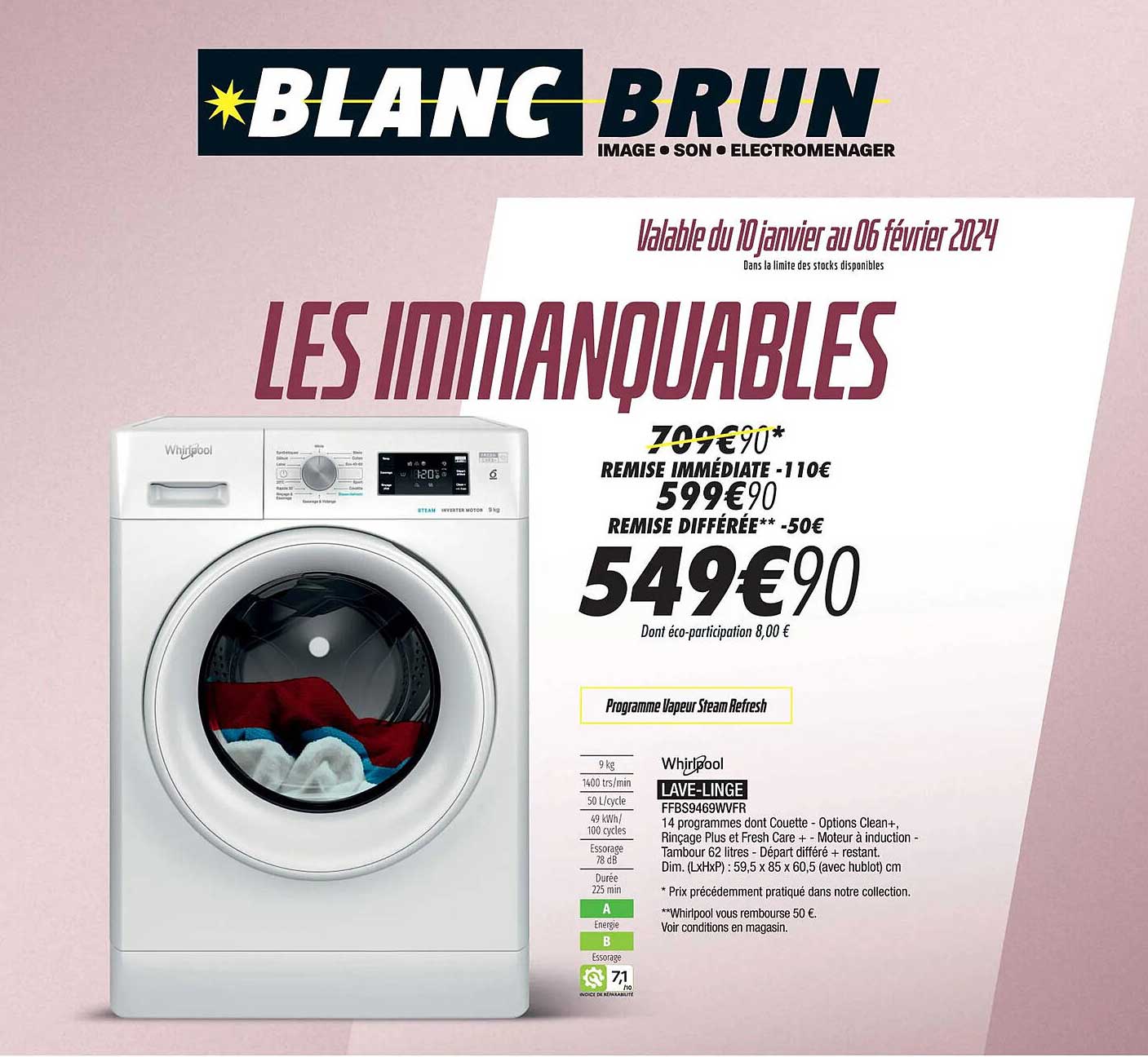 whirlpool lave-linge