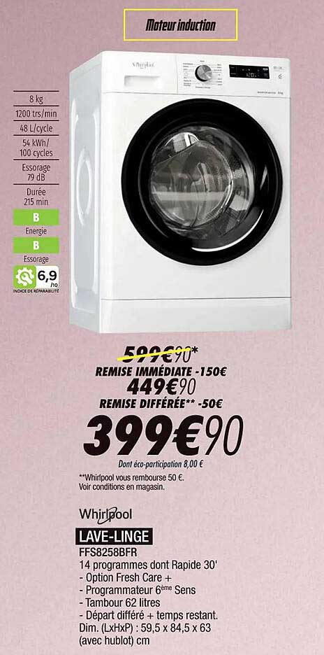 whirlpool lave-linge