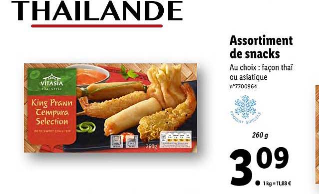 assortiment de snacks vitasia