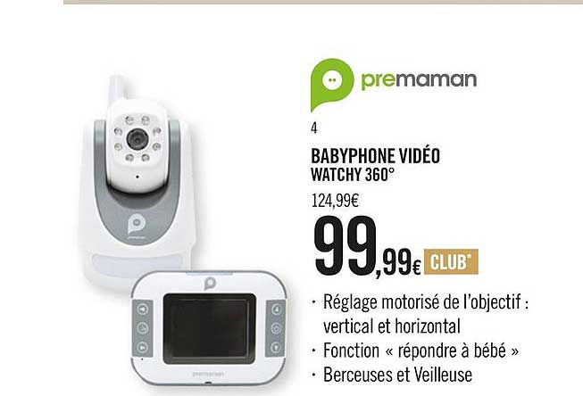 babyphone vidéo watchy 360° premaman