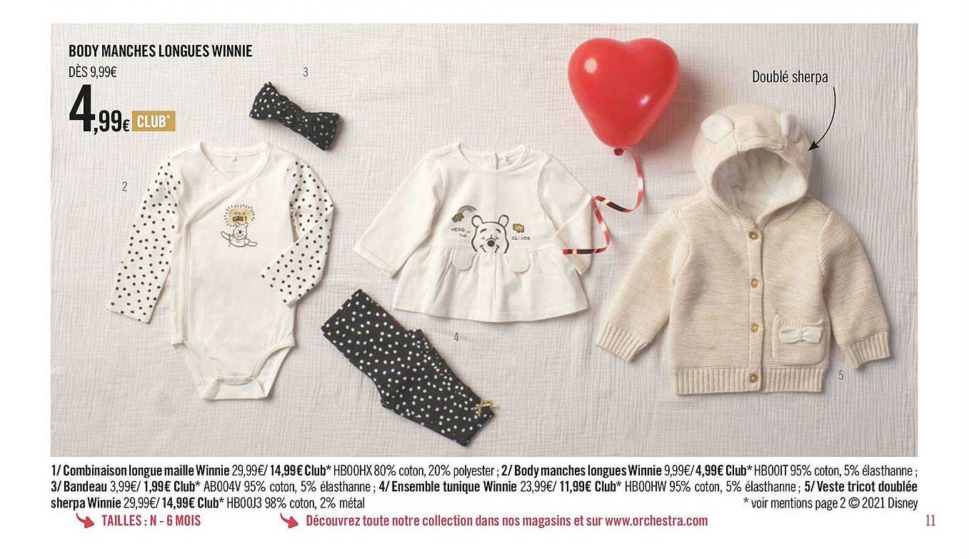 body manches longues winnie