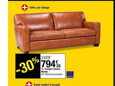 canapé 3 places marion