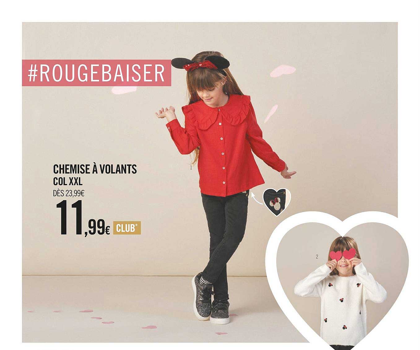 chemise à volants col xxl