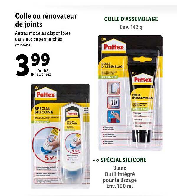 colle ou rénovateur de joints pattex